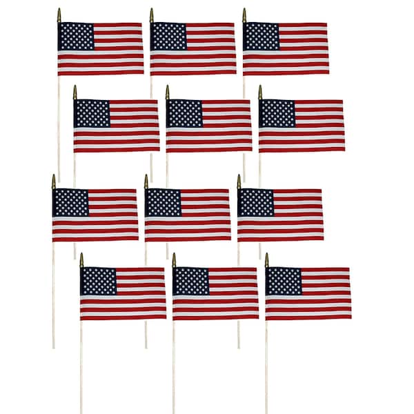 Verona Brand U.S. Miniature Flag, 8in x 12in, PK12